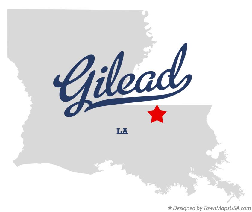 Map of Gilead Louisiana LA