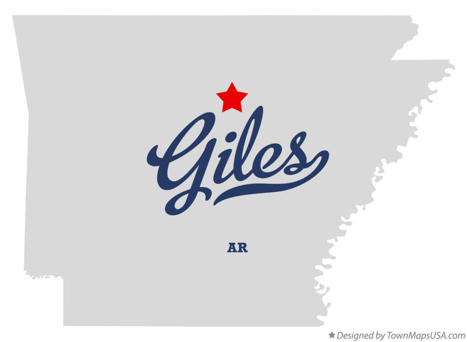 Map of Giles Arkansas AR
