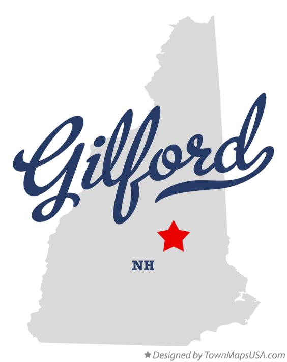 Map of Gilford New Hampshire NH