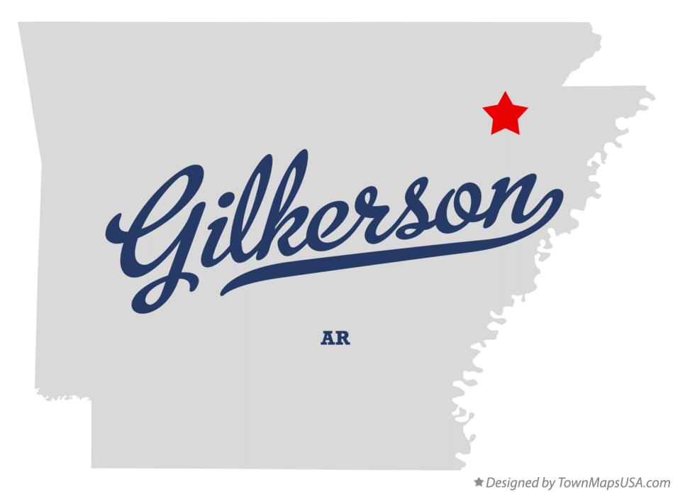 Map of Gilkerson Arkansas AR