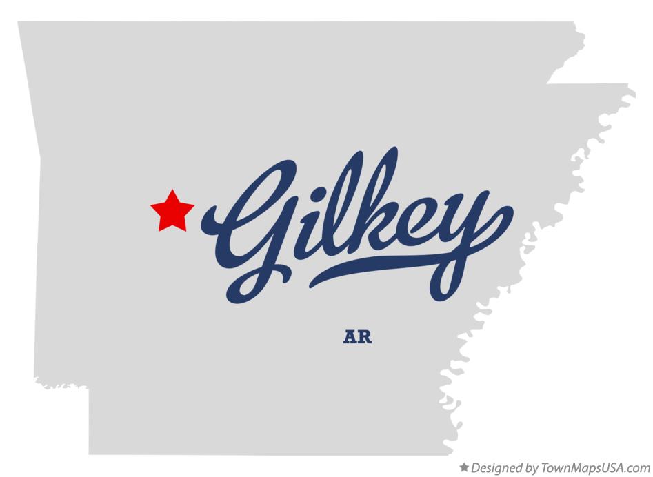 Map of Gilkey Arkansas AR