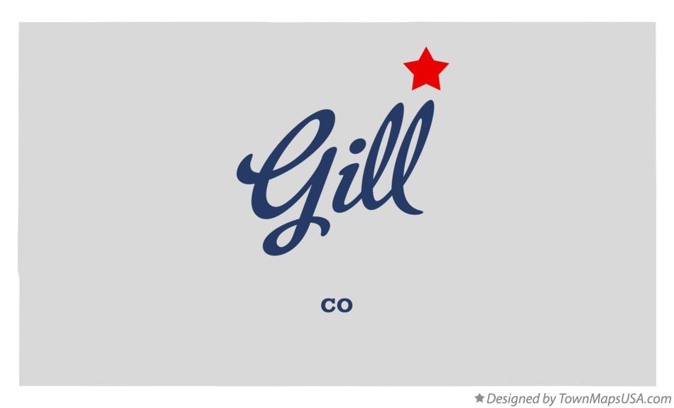 Map of Gill Colorado CO