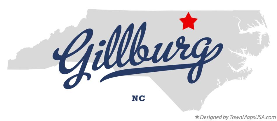 Map of Gillburg North Carolina NC