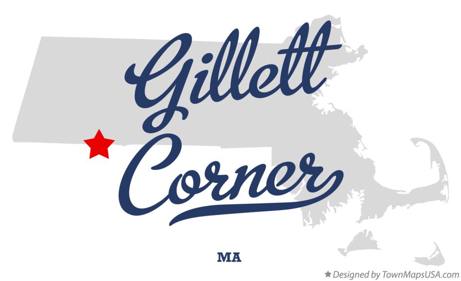 Map of Gillett Corner Massachusetts MA