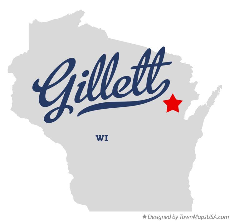 Map of Gillett Wisconsin WI