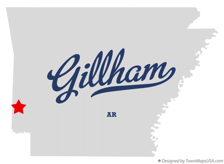 Map of Gillham Arkansas AR
