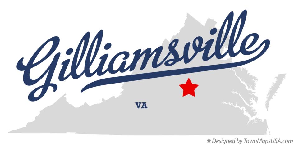 Map of Gilliamsville Virginia VA