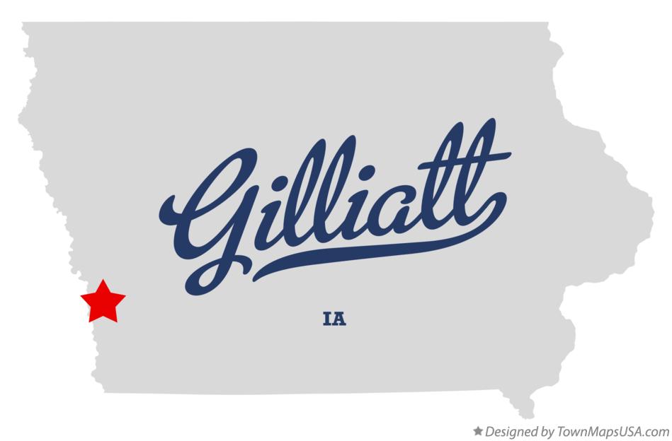 Map of Gilliatt Iowa IA