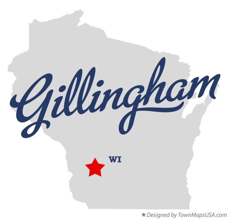 Map of Gillingham Wisconsin WI