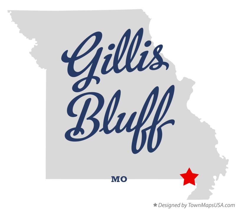 Map of Gillis Bluff Missouri MO