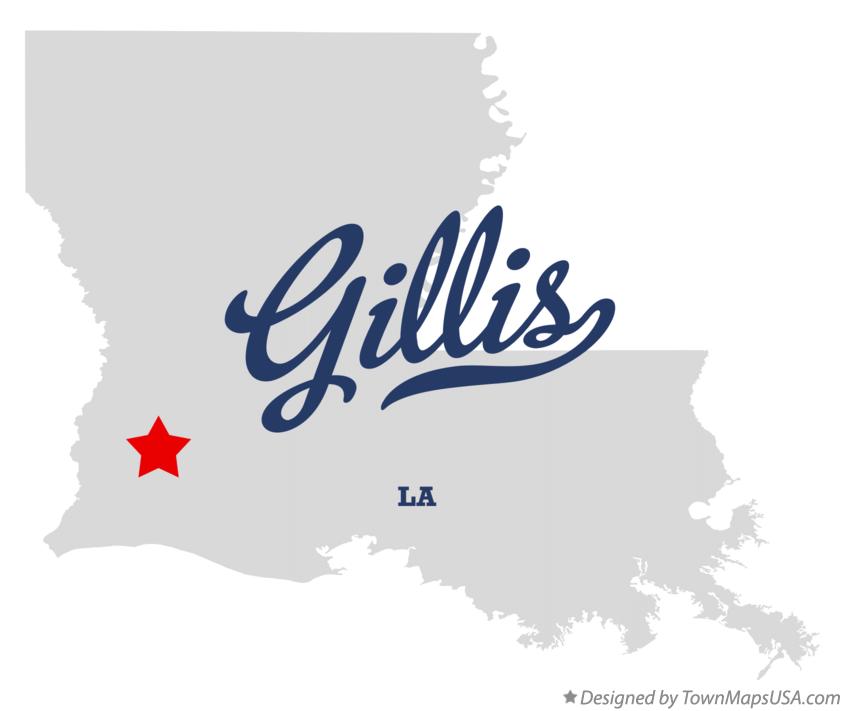Map of Gillis Louisiana LA