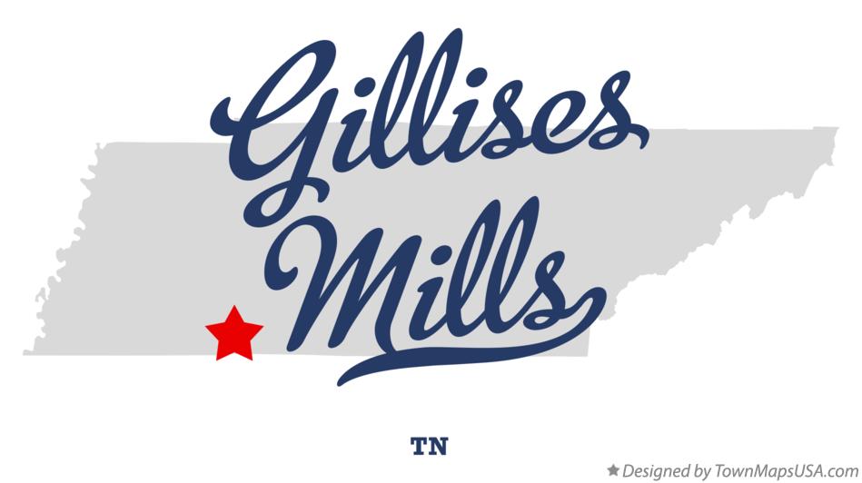 Map of Gillises Mills Tennessee TN