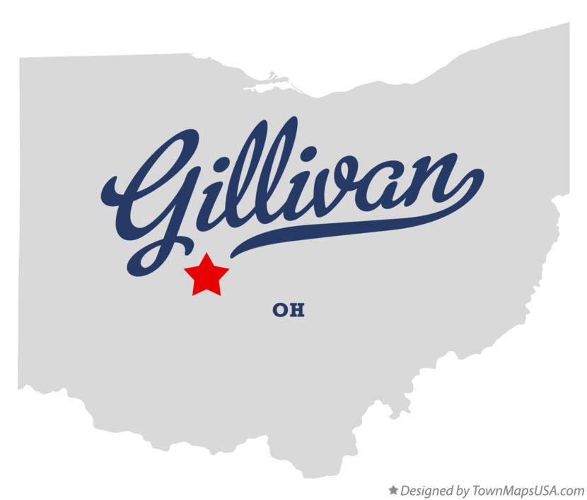 Map of Gillivan Ohio OH