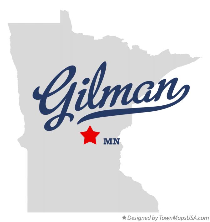 Map of Gilman Minnesota MN