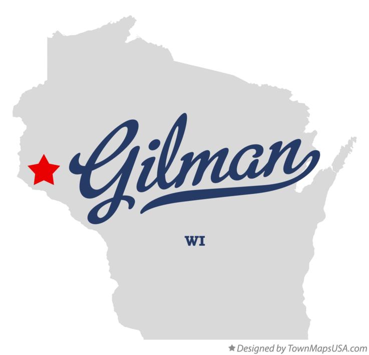 Map of Gilman Wisconsin WI