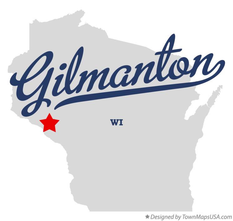 Map of Gilmanton Wisconsin WI