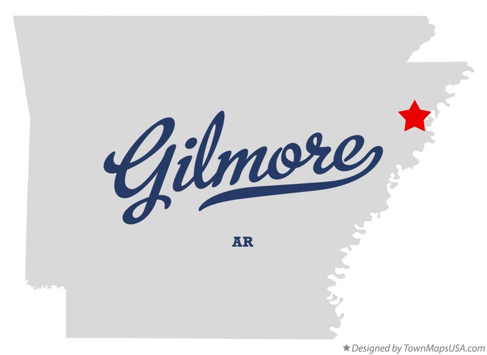 Map of Gilmore Arkansas AR