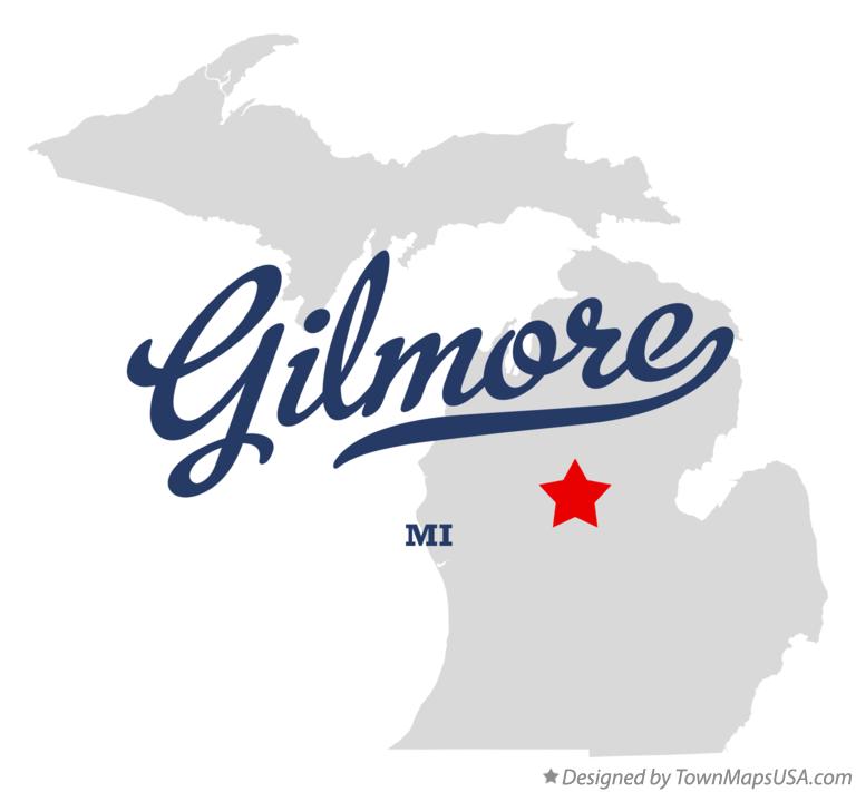 Map of Gilmore Michigan MI