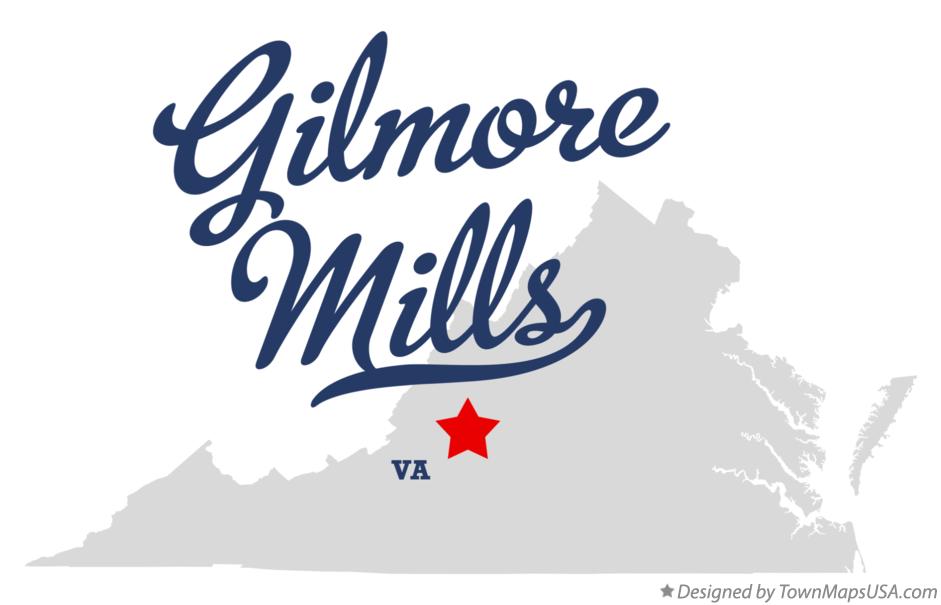 Map of Gilmore Mills Virginia VA