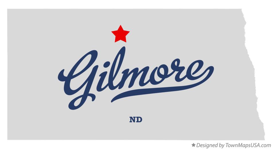 Map of Gilmore North Dakota ND