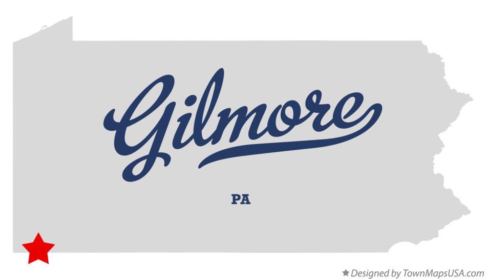 Map of Gilmore Pennsylvania PA