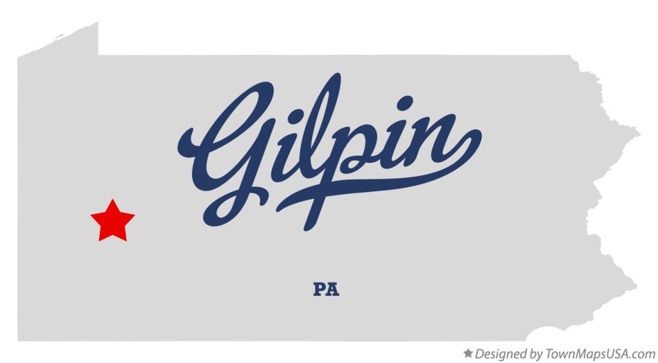 Map of Gilpin Pennsylvania PA