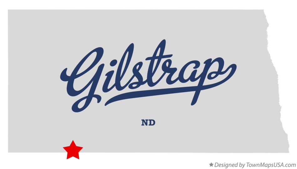 Map of Gilstrap North Dakota ND