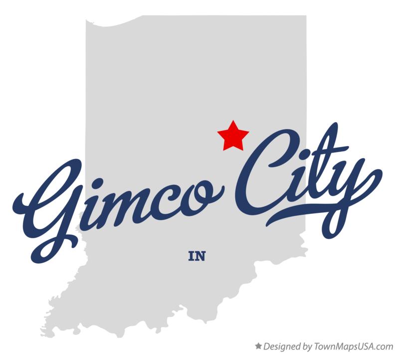 Map of Gimco City Indiana IN