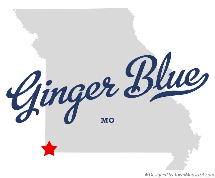 Map of Ginger Blue Missouri MO