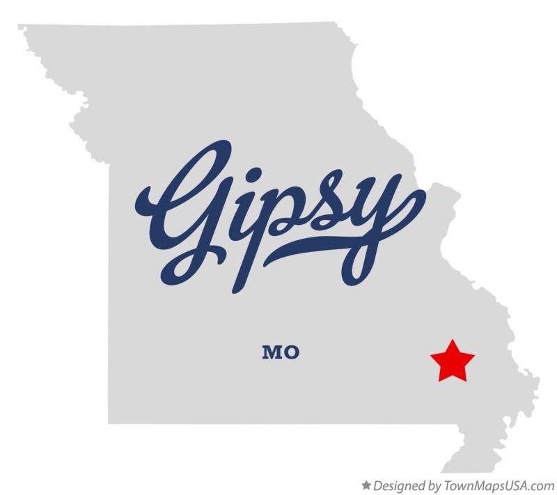 Map of Gipsy Missouri MO