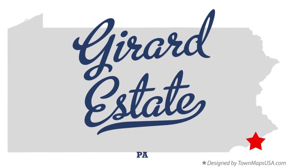 Map of Girard Estate Pennsylvania PA