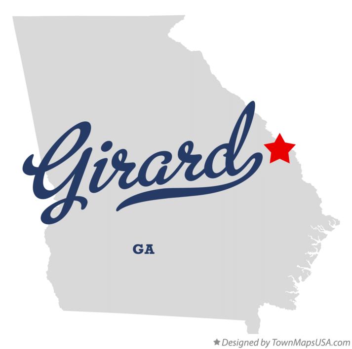 Map of Girard Georgia GA