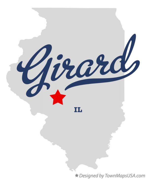 Map of Girard Illinois IL