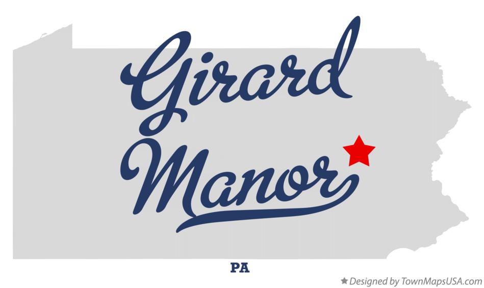 Map of Girard Manor Pennsylvania PA