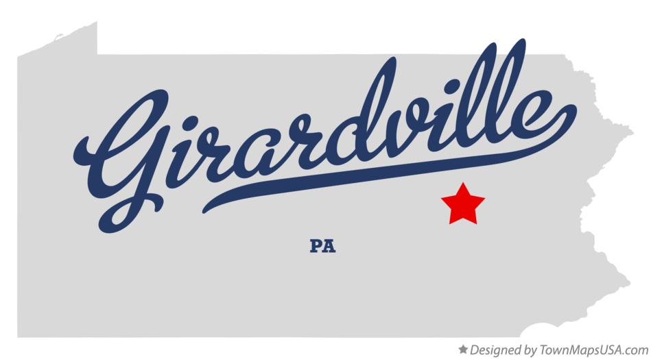 Map of Girardville Pennsylvania PA