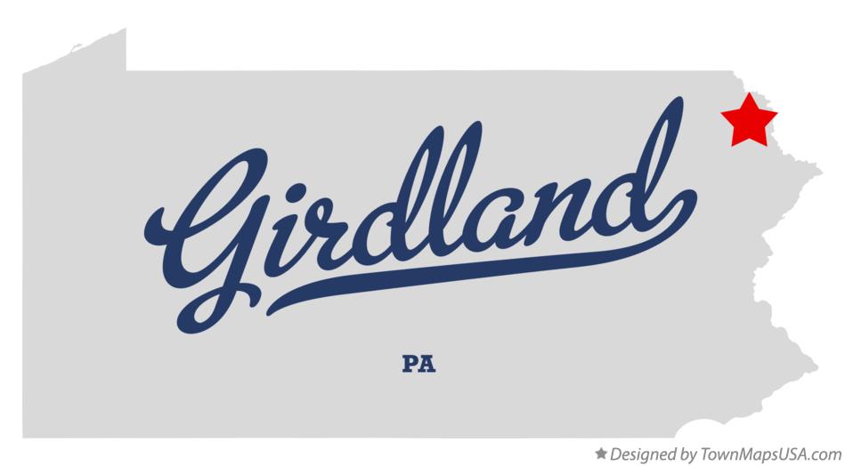 Map of Girdland Pennsylvania PA