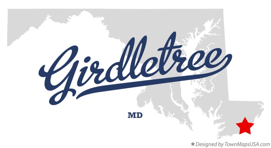Map of Girdletree Maryland MD