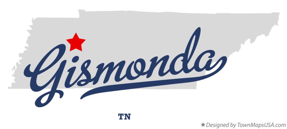 Map of Gismonda Tennessee TN
