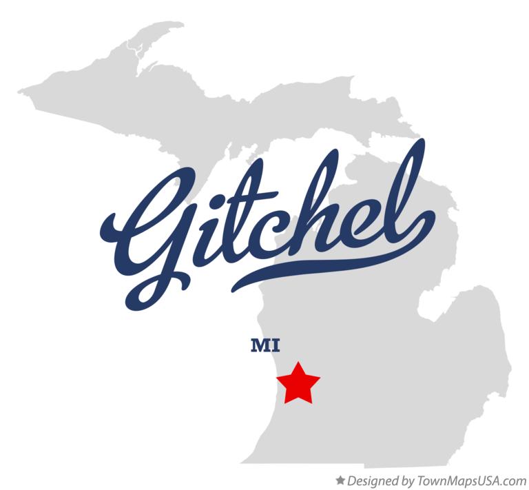 Map of Gitchel Michigan MI