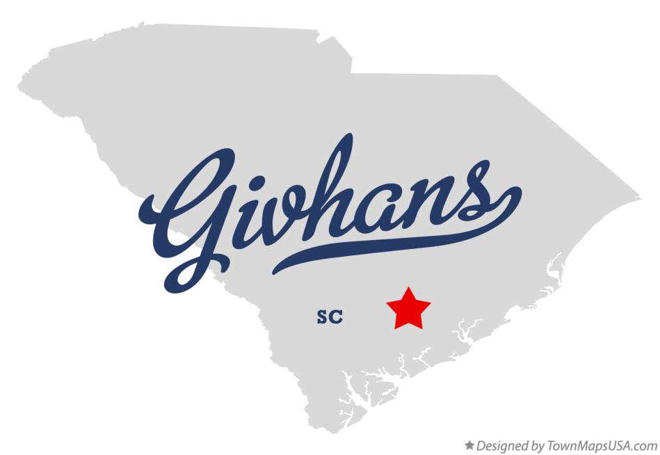 Map of Givhans South Carolina SC