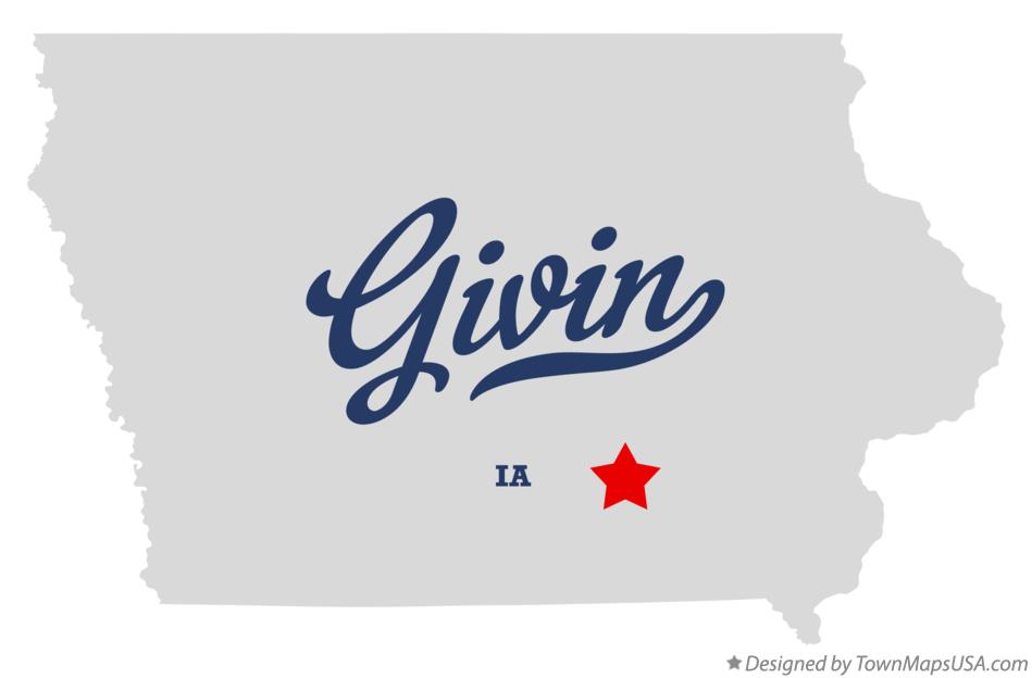 Map of Givin Iowa IA