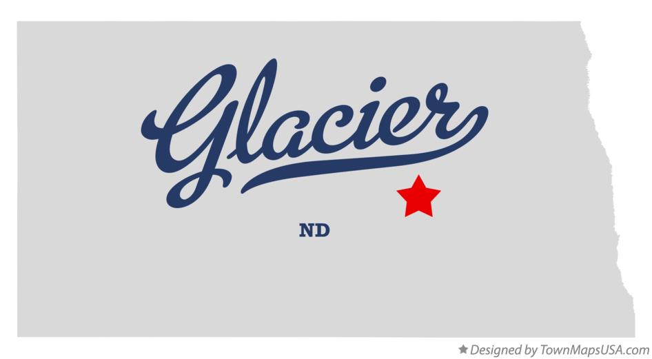 Map of Glacier North Dakota ND