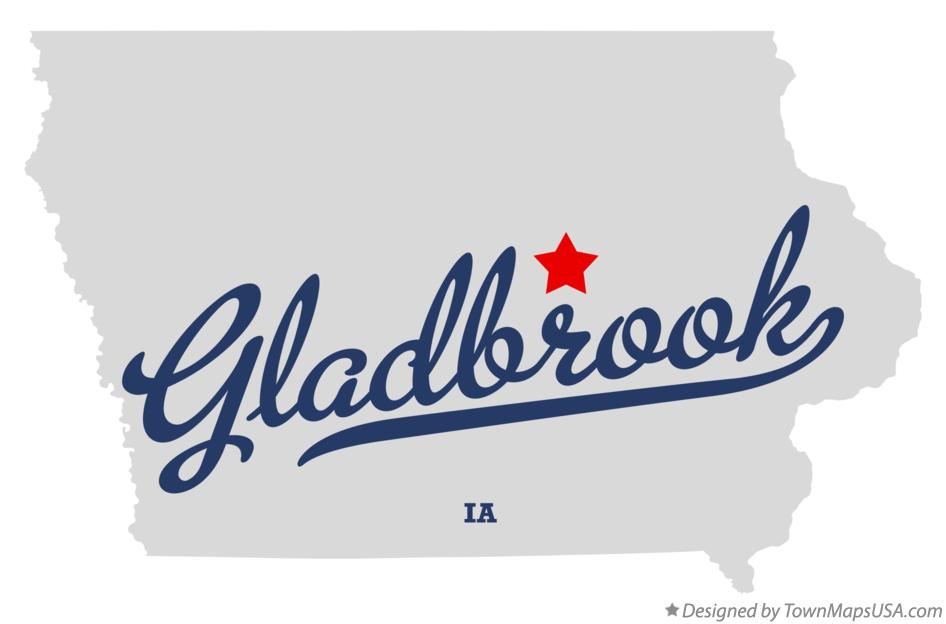 Map of Gladbrook Iowa IA