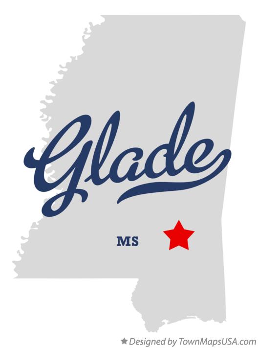 Map of Glade Mississippi MS
