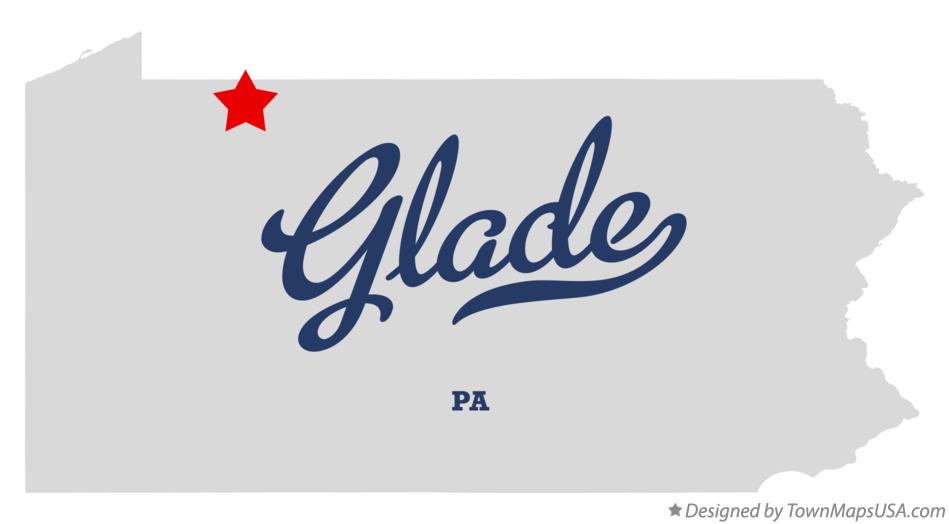 Map of Glade Pennsylvania PA