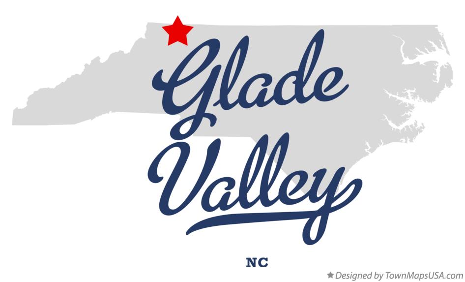 Map of Glade Valley North Carolina NC