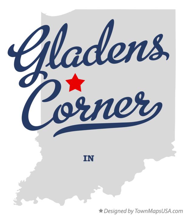 Map of Gladens Corner Indiana IN