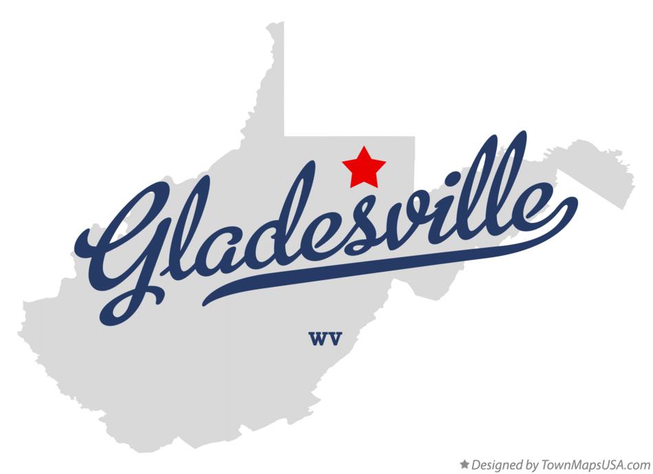 Map of Gladesville West Virginia WV