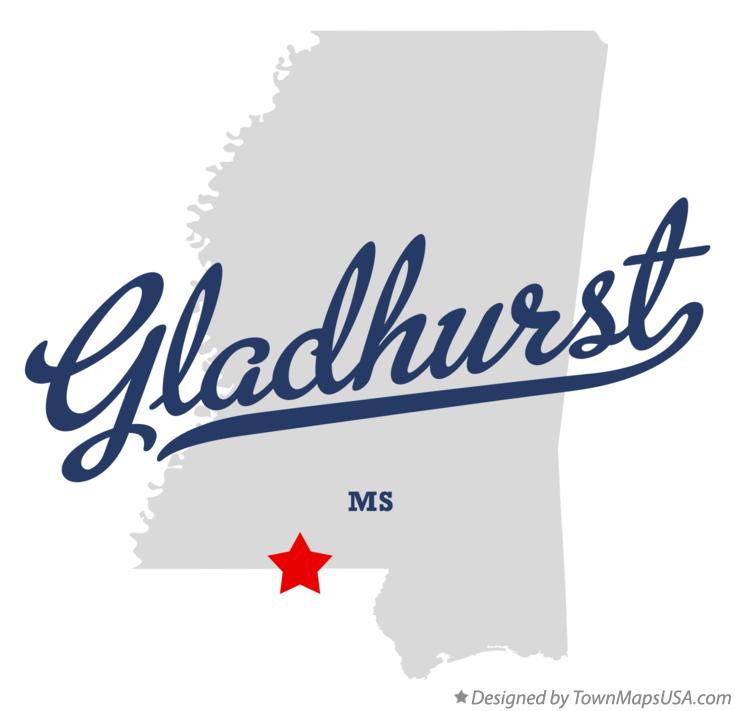 Map of Gladhurst Mississippi MS