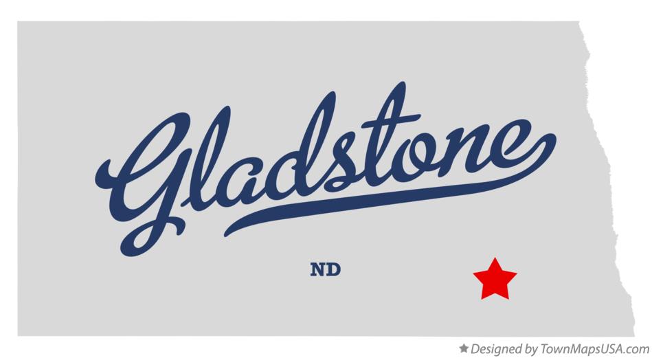 Map of Gladstone North Dakota ND